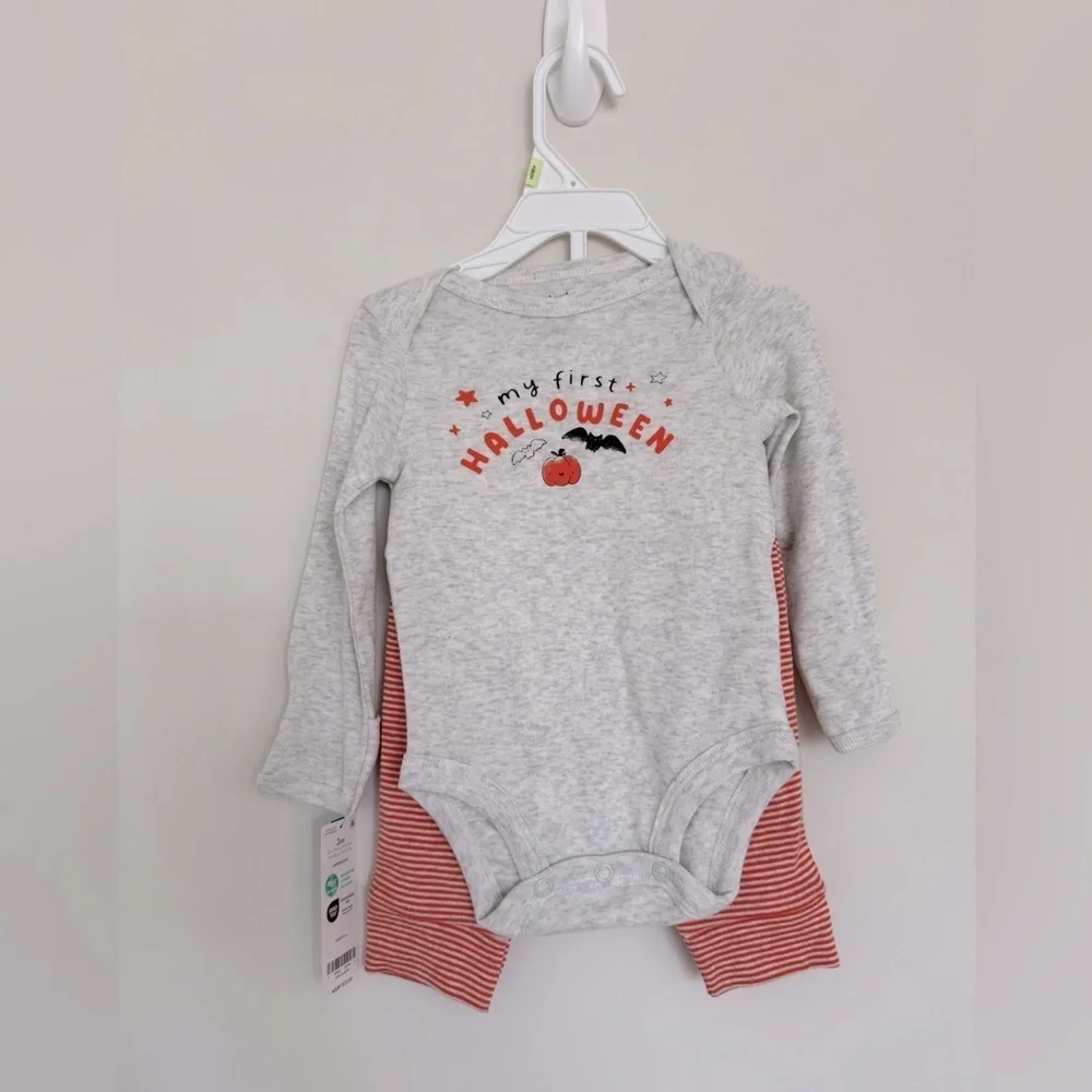 Carters My First Halloween 2 Piece Set Baby Size 0-3 Months